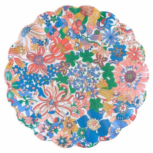 Platos grandes reutilizables de melamina Liberty Garden Party [3]