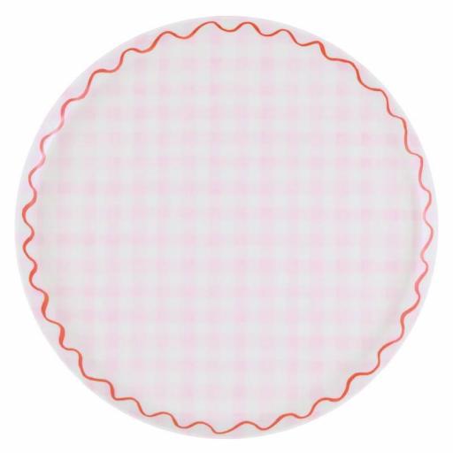 Platos grandes reutilizables vichy [3]