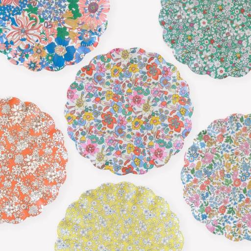 Platos grandes reutilizables de melamina Liberty Garden Party [0]