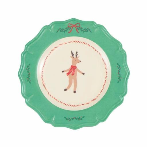 Platos navideños pequeños reutilizables de melamina [3]