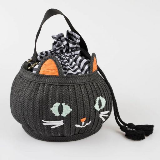 Cesta de Halloween gato negro [0]