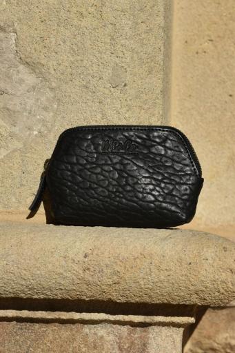 Monedero negro piel grabada Kaira [0]