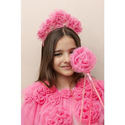 Capa de flores con volantes rosa [2]