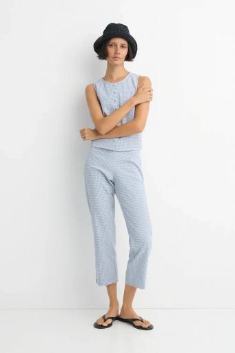 Pantalón Bardot vichy azul empolvado [2]