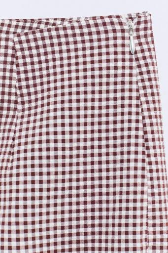 Pantalón vichy marrón Bardot [2]