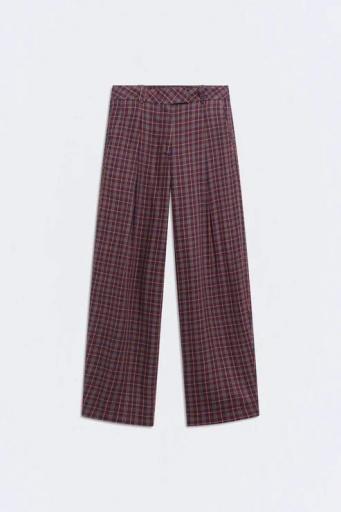 Pantalón barrel cuadros Carter