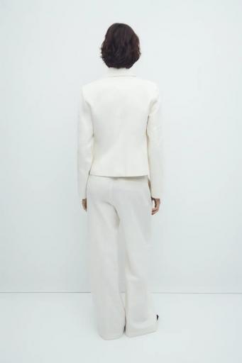 Pantalón tiro alto lino blanco Chicago [2]