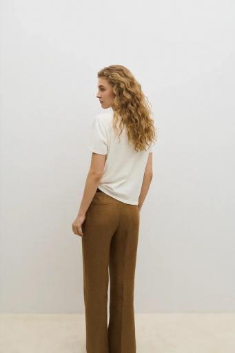 Pantalón lino marrón tostado Habana [3]