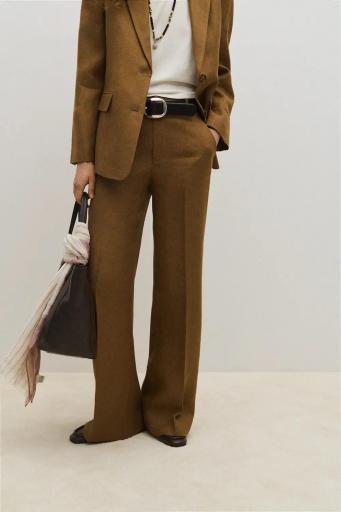 Blazer recta lino marrón tostado Habana [1]