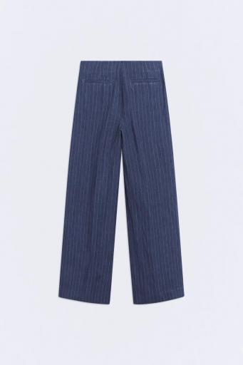Pantalón lino azul marino rayas Yukata [3]