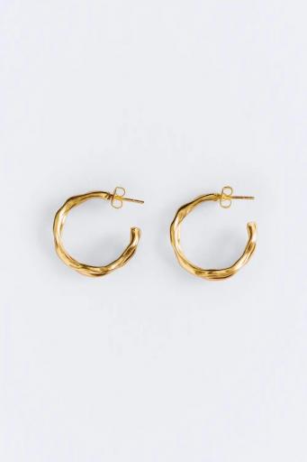 Pendientes aro duo dorado [1]