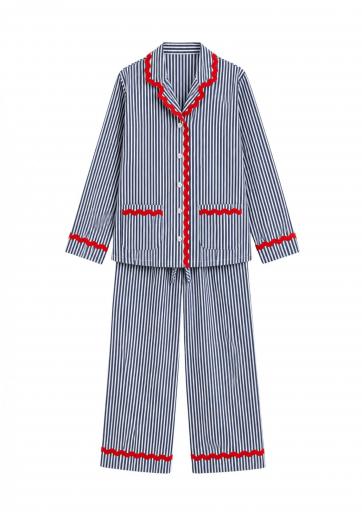 Pijama rayas marino