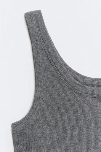 Top tirantes básico canalé algodón gris cola [1]