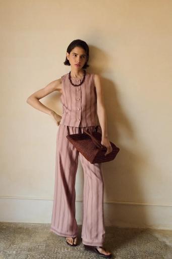 Top rayas rosas botones Niza [2]