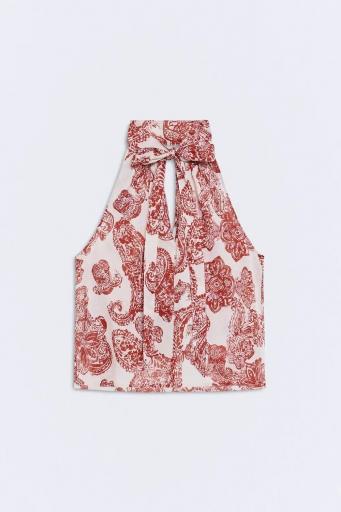 Top estampado paisley burdeos Pisa [1]