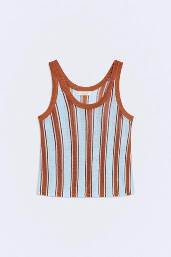 Top tirantes rayas caramelo azul claro Sunset [0]