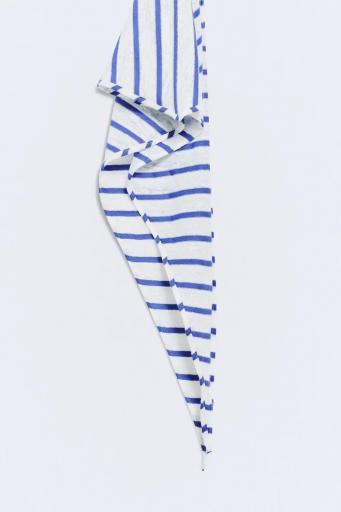 Toquilla algodón lino rayas azul Begur [2]