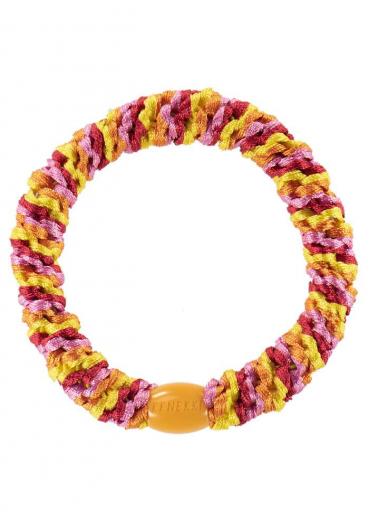Goma de pelo mezcla sun colores naranjas y rosas
