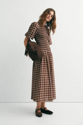 Vestido cuadros marrones Amberes [4]