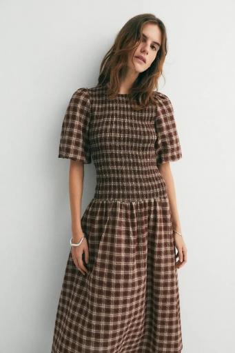 Vestido cuadros marrones Amberes [2]