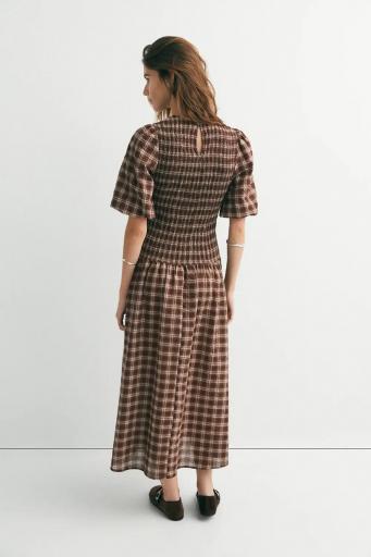 Vestido cuadros marrones Amberes [3]