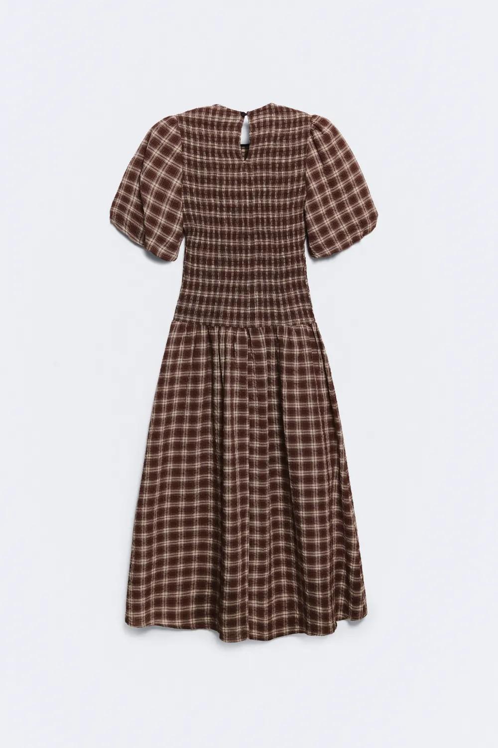 Vestido cuadros marrones Amberes