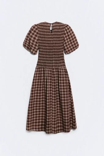 Vestido cuadros marrones Amberes [0]