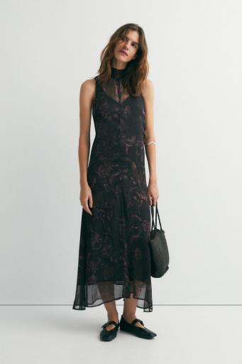 Vestido con lazada corte delantero Anais [1]