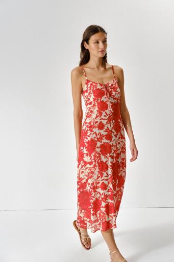 Vestido largo rojo Carmen [3]