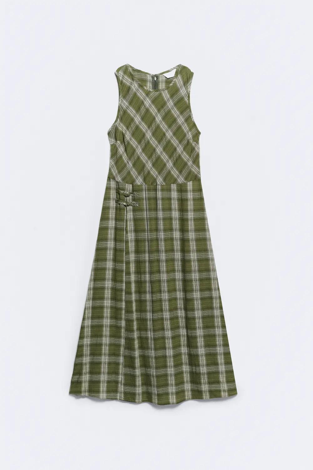 Vestido cuadros verdes Erin