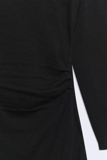 Vestido lana asimétrico Moore negro [5]