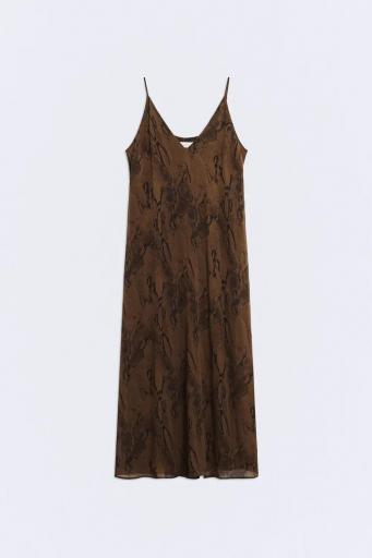 Vestido marrón chocolate Nefertiti