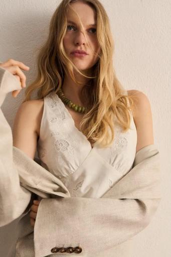 Vestido blanco bordados Provence [2]