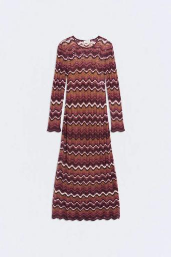 Vestido largo punto multirayas Wonder [0]