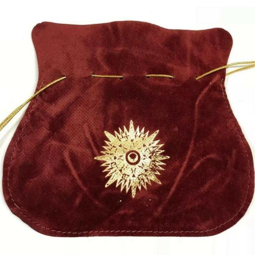Red Velvet Bag - Bolsa Terciopelo Rojo - 18x16 cm - Runes, Amulet, Tarot,Mineral