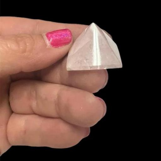 Piramide Cuarzo Rosa Mineral 25x25 mm aprox.