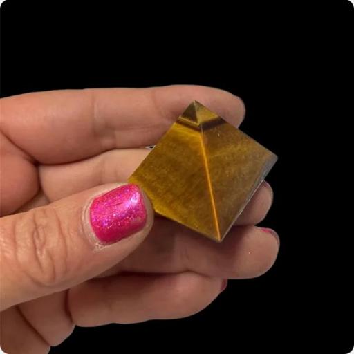 Piramide Ojo de Tigre Mineral 30x30 mm aprox.