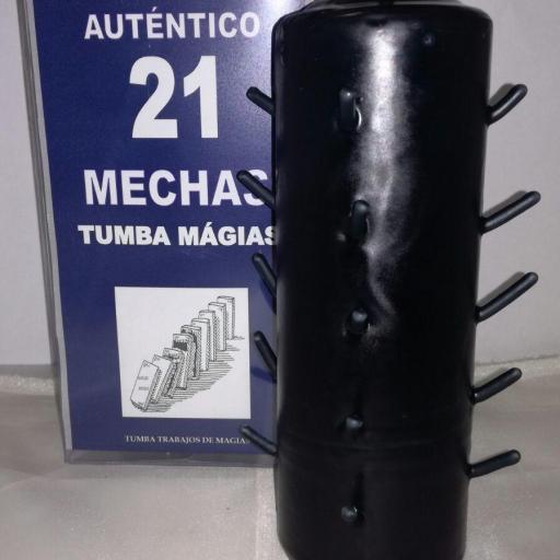 Special Candle Tomb Works - 21 Wicks BLACK -  Velon Especial Tumba Trabajos - 21 Mechas NEGRO