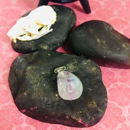 Colgante Mineral Fluorita - Fluorite Mineral Pendant 