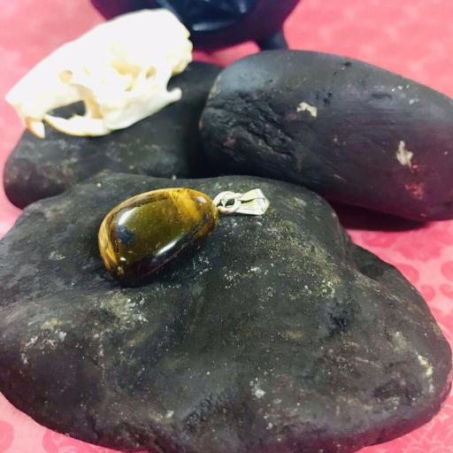 Colgante Mineral Rodado Ojo de Tigre - Tiger's Eye Mineral Pendant