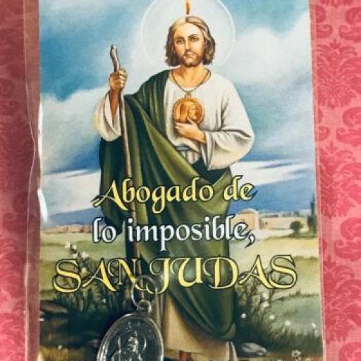  St. Jude Thaddeus medal - sterling silver - Medalla San Judas Tadeo 2,5 cm 