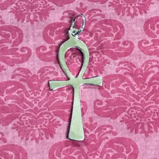 ANKH Egyptian Anse Cross Pendant, sterling silver - 3'5 cm Cruz Ansada Egipcia