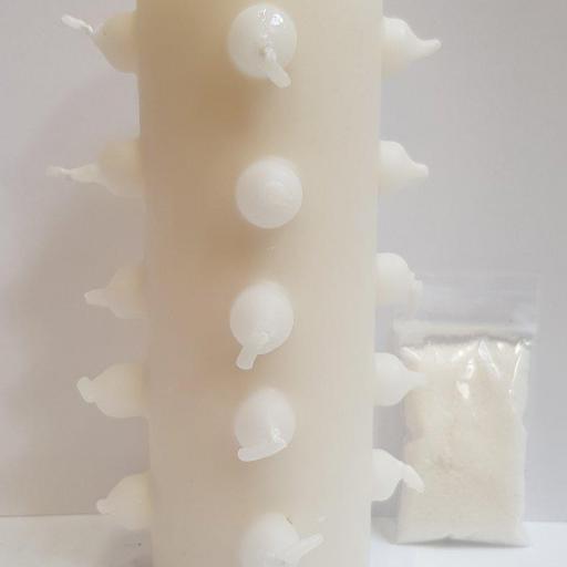 Candle 21 Wicks 14 cm Tomb Works White  - VELON 21 MECHAS BLANCO