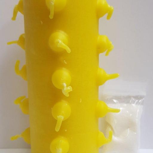 Candle 21 Wicks 14 cm Tomb Works Yellow  - VELON 21 MECHAS AMARILLO