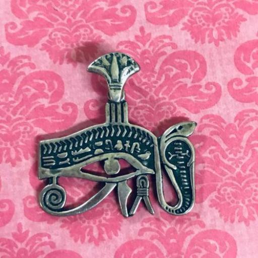 eye of horus pendant sterling silver 3 cm Colgante Ojo de Horus Plata de Ley