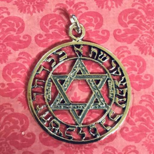 Solomon david star pendant sterling silver 4 cm Salomon y Estrella David 