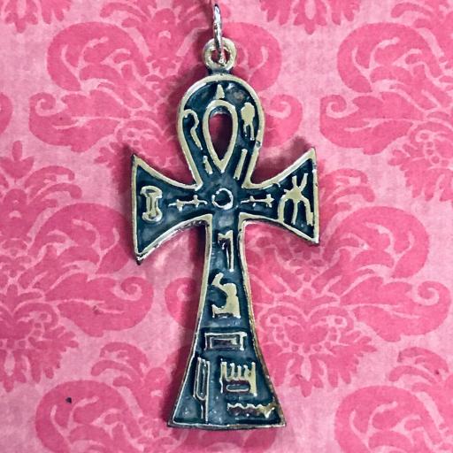 ANKH Egyptian Anse Cross Pendant, sterling silver - 3'7 cm Cruz Ansada Egipcia