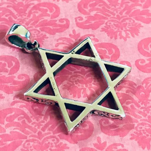 david star pendant sterling silver 3.5 cm Estrella David Plata de Ley 3.5 cm [1]