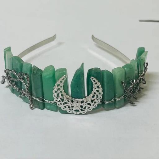 Tiara cuarzo verde