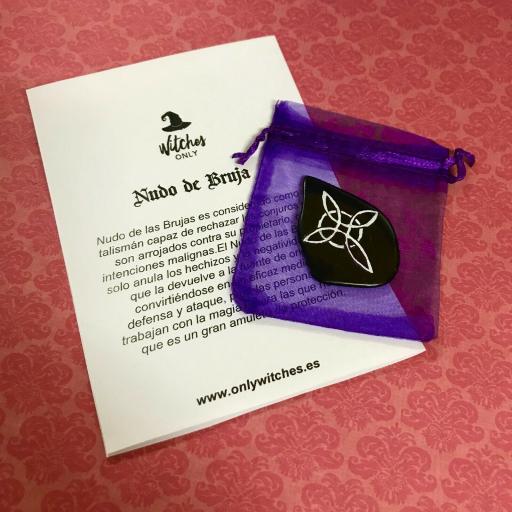 witch knot amulet - jet - protection - nudo de bruja -amuelto azabache talisman